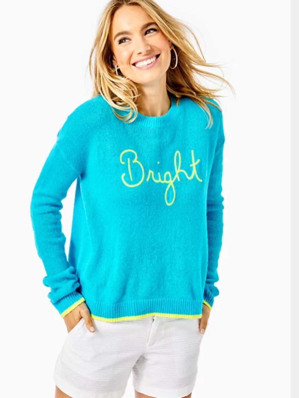 Lilly Pulitzer Turquoise Crewneck Sweater. Charlton Sweater size XS